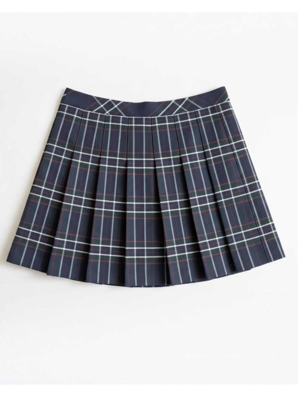 Sunday Best Navy Plaid Pleated Mini Skirt Size 4
